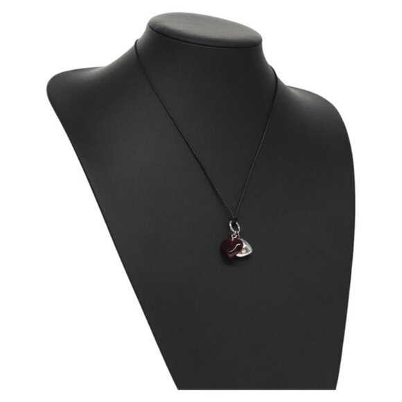Baccarat Heart Necklace Crystal glass Red Auth am7542 - Picture 1 of 14